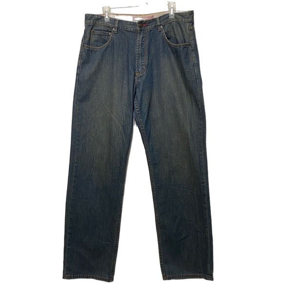 Nautica Jean Classic Dark Blue Wash Relax Five Pocket M 36x34 Cotton Brad Pocket - Picture 2 of 13